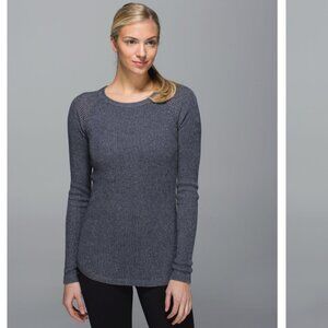 Lululemon Cabin Yogi Long Sleeve Inkwell / Heathered Medium Grey